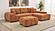 Octavia Upholstered Rectangular Ottoman - Orange by Coaster