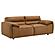 Buxton Top Grain Leather Upholstered Loveseat - Orange by Coaster