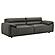 Buxton Top Grain Leather Upholstered Sofa - Graphite by Coaster