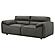 Buxton Top Grain Leather Upholstered Loveseat - Graphite by Coaster