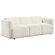 Dorset Fabric Upholstered Round Track Arm Sofa - White by Coaster