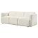 Dorset Fabric Upholstered Round Track Arm Sofa - White by Coaster