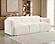 Dorset Fabric Upholstered Round Track Arm Sofa - White by Coaster