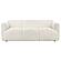 Dorset Fabric Upholstered Round Track Arm Sofa - White by Coaster