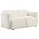 Dorset Fabric Upholstered Round Track Arm Loveseat - White by Coaster