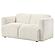 Dorset Fabric Upholstered Round Track Arm Loveseat - White by Coaster