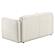 Dorset Fabric Upholstered Round Track Arm Loveseat - White by Coaster