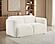 Dorset Fabric Upholstered Round Track Arm Loveseat - White by Coaster