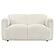 Dorset Fabric Upholstered Round Track Arm Loveseat - White by Coaster