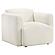 Dorset Fabric Upholstered Round Track Arm Accent Chair - White by Coaster
