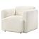 Dorset Fabric Upholstered Round Track Arm Accent Chair - White by Coaster