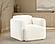 Dorset Fabric Upholstered Round Track Arm Accent Chair - White by Coaster