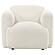 Dorset Fabric Upholstered Round Track Arm Accent Chair - White by Coaster