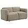 Dorset Fabric Upholstered Round Track Arm Loveseat - Brown by Coaster
