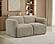 Dorset Fabric Upholstered Round Track Arm Loveseat - Brown by Coaster