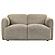 Dorset Fabric Upholstered Round Track Arm Loveseat - Brown by Coaster