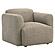 Dorset Fabric Upholstered Round Track Arm Accent Chair - Brown by Coaster