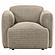 Dorset Fabric Upholstered Round Track Arm Accent Chair - Brown by Coaster
