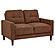 Bowen II Fabric Upholstered Track Arm Loveseat - Rust by Coaster