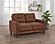 Bowen II Fabric Upholstered Track Arm Loveseat - Rust by Coaster