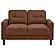 Bowen II Fabric Upholstered Track Arm Loveseat - Rust by Coaster