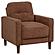 Bowen II Fabric Upholstered Track Arm Accent Chair - Rust by Coaster
