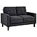 Bowen II Fabric Upholstered Track Arm Loveseat Steel - Grey by Coaster