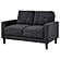 Bowen II Fabric Upholstered Track Arm Loveseat Steel - Grey by Coaster