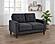 Bowen II Fabric Upholstered Track Arm Loveseat Steel - Grey by Coaster