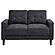 Bowen II Fabric Upholstered Track Arm Loveseat Steel - Grey by Coaster