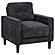 Bowen II Fabric Upholstered Track Arm Chair Steel - Grey by Coaster