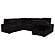 Devonshire Sleeper Sectional Sofa Storage Chaise - Black by Coaster