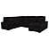 Devonshire Sleeper Sectional Sofa Storage Chaise - Black by Coaster