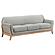 Vaughn Fabric Upholstered Flared Arm Sofa - Grey by Coaster