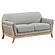 Vaughn Fabric Upholstered Flared Arm Loveseat - Grey by Coaster