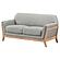 Vaughn Fabric Upholstered Flared Arm Loveseat - Grey by Coaster