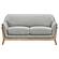 Vaughn Fabric Upholstered Flared Arm Loveseat - Grey by Coaster