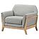 Vaughn Fabric Upholstered Flared Arm Accent Chair - Grey by Coaster