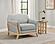 Vaughn Fabric Upholstered Flared Arm Accent Chair - Grey by Coaster