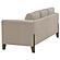 Islington Fabric Upholstered Panel Arm Sofa - Taupe by Coaster
