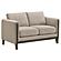 Islington Fabric Upholstered Panel Arm Loveseat - Taupe by Coaster