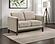Islington Fabric Upholstered Panel Arm Loveseat - Taupe by Coaster