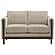Islington Fabric Upholstered Panel Arm Loveseat - Taupe by Coaster