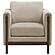 Islington Fabric Upholstered Panel Arm Accent Chair - Taupe by Coaster