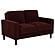 Ruth Fabric Upholstered Track Arm Loveseat - Rust Red by Coaster