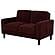 Ruth Fabric Upholstered Track Arm Loveseat - Rust Red by Coaster