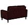 Ruth Fabric Upholstered Track Arm Loveseat - Rust Red by Coaster