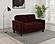 Ruth Fabric Upholstered Track Arm Loveseat - Rust Red by Coaster