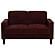 Ruth Fabric Upholstered Track Arm Loveseat - Rust Red by Coaster