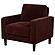 Ruth Fabric Upholstered Track Arm Accent Chair - Rust Red by Coaster